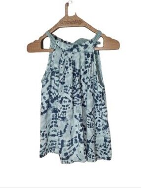 Bellambra Linen Top M Blue Bohemian